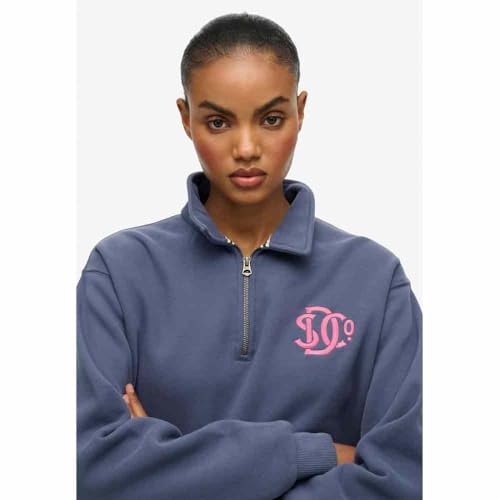 Sweatshirt collet half Zip femme Superdry Sd&co Neon - vue 5