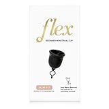 FLEX Menstrual Cup - Slim Fit - Unique Pull String Design - Loved by All Body Types - Stainproof - Soft - USA Made - Great for Beginners - Adjustable Stem for Custom Fit - 12 Hour Wear (Slim)