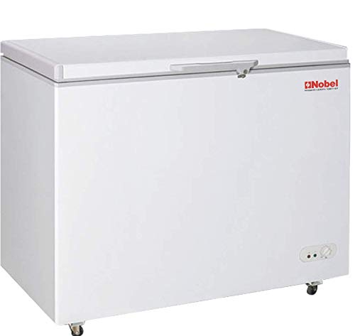 Nobel 350L Gross Capacity Single Door Showcase Chiller, Adjustable Thermostat, R600a Refrigerant, Aluminum Interior with Slide Partition, Inner Light, NCF350 White