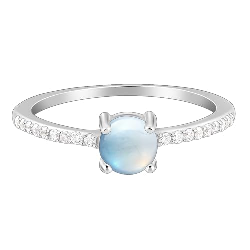 Image of GIVA 925 Silver Sparkling Moonstone Ring| Gifts for Women and Girls | With Certificate of Authenticity and 925 Stamp | 6 Months Warranty