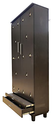 Image of Generic Hudson Mark Home Temple / Home Pooja Mandir - Dark Walnut Color(Engineered Wood)
