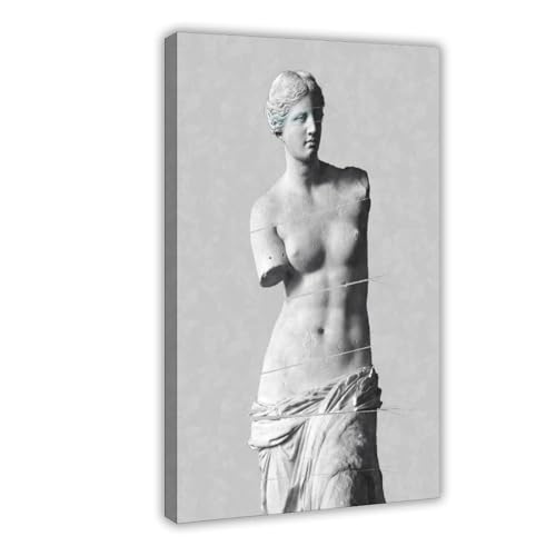 Venus de Milo sur toile pour salon moderne déco noir et blanc