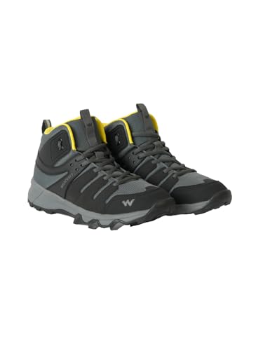 Image of Wildcraft Men's 52064clivton 2 Bootgry blk yw Hiking Shoe