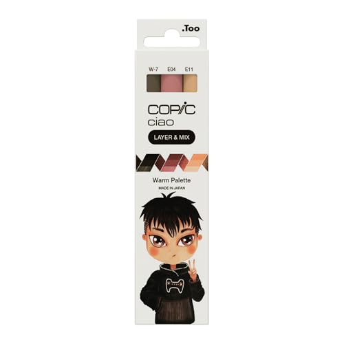 Copic Ciao Set 3 feutres double pointe mélangeables avec papier layout