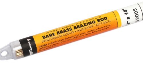 Forney 48300 Bare Brass Gas Brazing Rod, 3/32-Inch-By-18-Inch, 10-Rods #TOP1