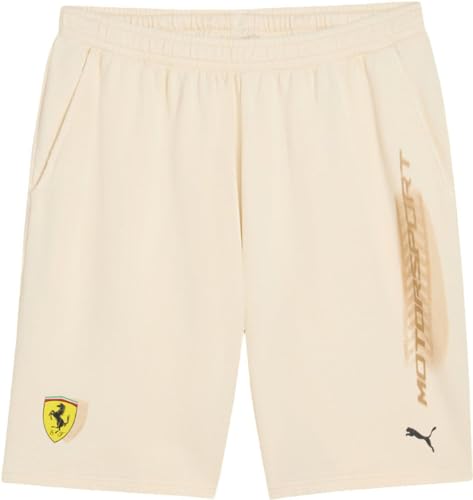 PUMA Mens Scuderia Ferrari Race Desert Sun Las Vegas Shorts Casual Bottoms Casual - White - Size M
