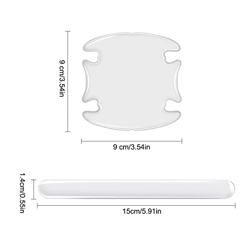 8 peças de protetor de copo para maçaneta da porta do carro, maçaneta da porta, película protetora d