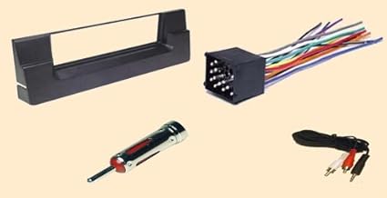 Carxtc - Fits BMW 5 (540i and 528i) Series 1997 1998 1999 2000 Stereo Wiring Harness, Dash Install Kit Faceplate, with FM Antenna Adaptor (Combo ...