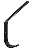 Gedotec Design Kleiderhaken Garderobe Edelstahl Mantelhaken - CORA groß | Garderobenhaken Vintage schwarz matt | Haken 175 x 15 mm | 1 Stück - Moderner Wandhaken Aluminium inkl. Befestigungsmaterial