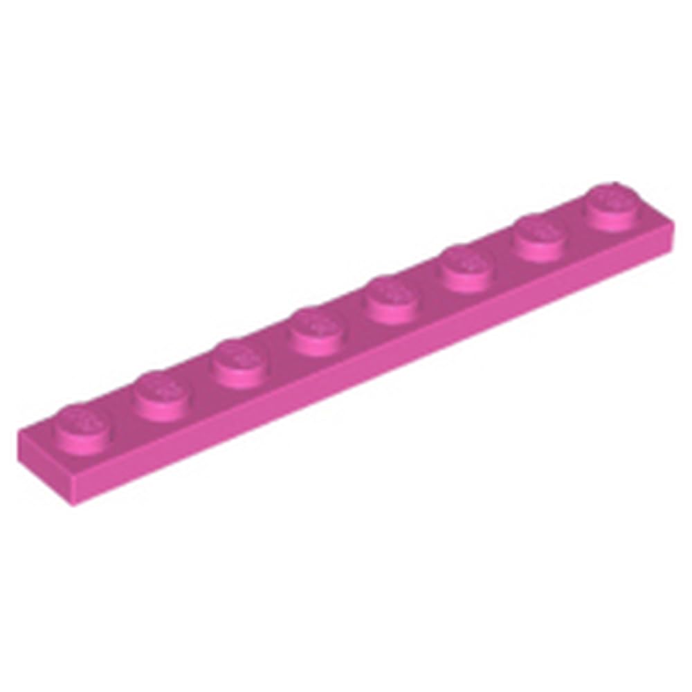 LEGO Plate 1 x 8, Part 3460, Part 3460, Choose Your Colour (Dark Pink, 10, count) — image 1