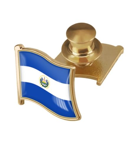 Image of vmcoatdu Country Flag Backs Locking Pin Keepers Locking Clasp Pin Badge International Travel Brooch Metal Alloy Souvenir Pin 0.75x0.7 Inch Small Pin