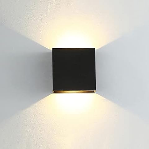 CYUaoao Aplique LED de Pared Negro 7W Cover