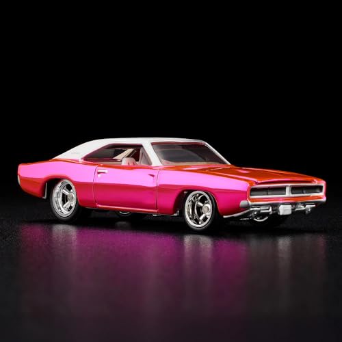 Hot Wheels 1969 Dodge Charger R/T Pink RLC miniatura 5
