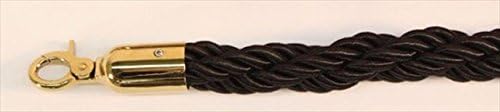 60 in. Braided Rope with Gold Closable Hook - Black