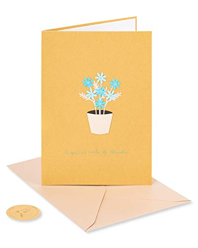 Image of Papyrus Blank Thank You Card (Pot of Daisies)