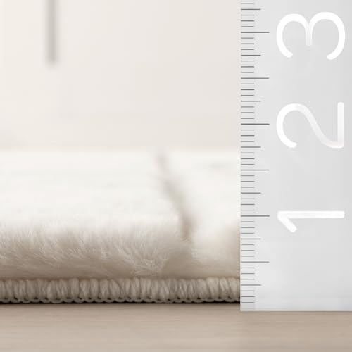 Tapete Rugs USA Tessera Grid Plush, 5x8, Blanco miniatura 2