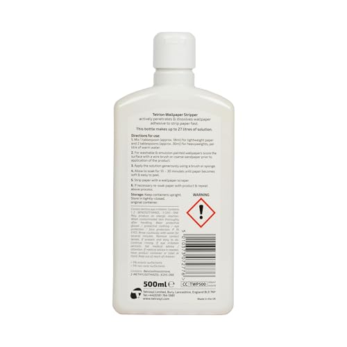 Tetrion Wallpaper Stripper Remover - Highly Concentrated Solution for Easy Removal - Ideal for All Wallpaper Types 500ml - Image 2