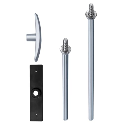 Image of RV Dump Valve Handle 9 inch & 6 inch, RV Waste Valve Handle Replacement, RV Waste Valve Extension Tube Kit,Includes Connecting Rod Tube, Aluminum Head and Black Head Gate Valve, 1 Pack