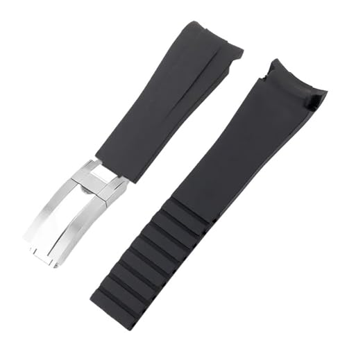 [JCNFWSF] �����b�N�X�Ή����o�[�E�H�b�` �u���b�N �O���[�� �u���[ �E�H�[�^�[�S�[�X�g �f�B�g���i GMT ���o�[ B �V���R�� �h���E�H�b�`�`�F�[�� 20mm 21mm(Black Silver,20mm)