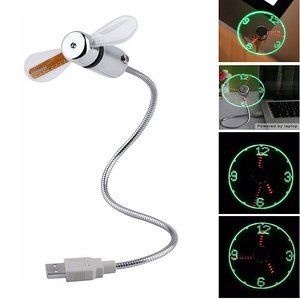 Amazon.co.jp: 【ノーブランド品】USB時計扇風機 [USB CLOCK FAN 