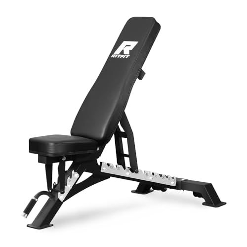 RITFIT Adjustable Weight Bench with Multiple Back Positions for Full Body Workouts, Incline,...