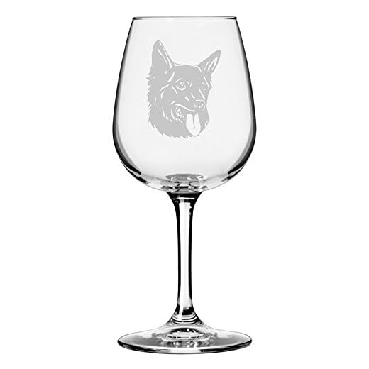 Etched Laser Art Personalized Dog Themed Etched Wine Glass - Custom Dog Breed Wine Glasses, Ideal for Pet Lovers, Unique Birthday Gift for Men & Women, Personalized Gift - Croatian Sheepdog, 12.75 oz