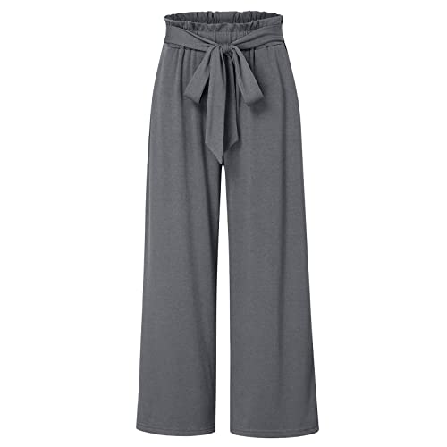 Pantalon large pour femme taille haute fluide et léger chic
