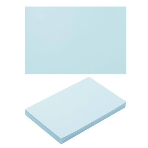50 Sheets Blank Cardstock Paper 250 GSM Light Blue 3x5 inches