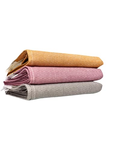 RAMRAJ COTTON Pack Of 3 Cotton Bath Towel Set Crafted For Softness| Durability| And Everyday Comfortable Use