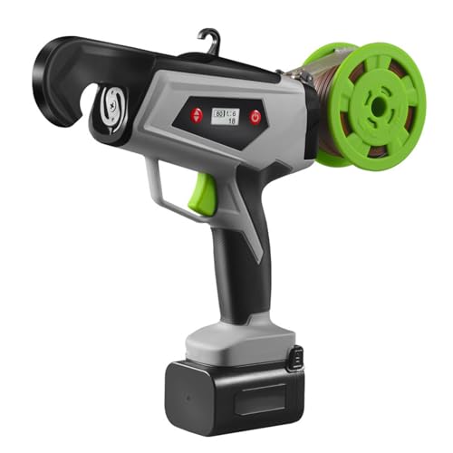 Máquina eléctrica para atar plantas, máquina para atar plantas, herramientas profesionales para atar plantas para uvas, tomates y hortalizas enredaderas, 3-8 niveles de ajuste de estanqueidad