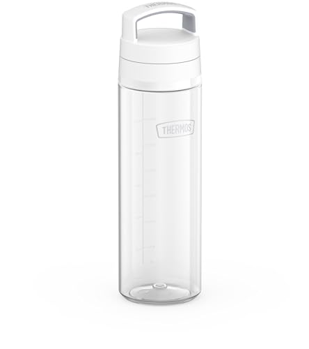 THERMOS ICON SERIES Lightweight Hydration Bottle - Durable Water Bottle Made with Tritan by Eastman with Wide-Mouth Rapidcap Lid - 26oz, Clear