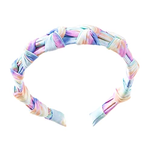 FRCOLOR シーワイドヘッドバンド クロスノットデザイン レディース用ヘアアクセサリー ダイ染め 髪飾り 日常使い ヨガ メイク 洗顔時にも