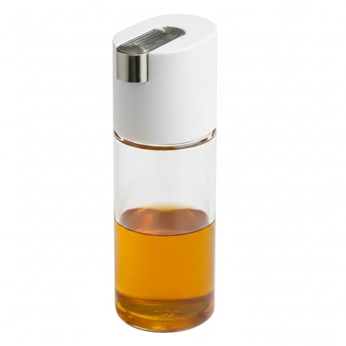 Image of PRIME PICK 500ml Oil Dispenser Bottle for Kitchen Leak-Proof Glass Jar with Auto Flip Cap & Stainless Steel No-Drip Spout, Transparent Container for Olive Oil, Vinegar, Soy Sauce, BBQ & Salad Dressing