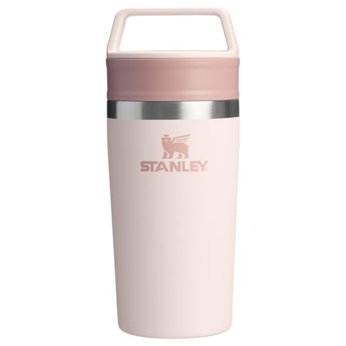 Stanley Cafe To Go Vacuum Mug 11.8 oz (0.35 L) Rose Quartz Keeps Drinks Hot or Cold Stainless Steel Tumbler Coffee Mug Gift Ready Dishwasher Safe