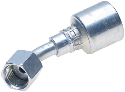 nobrandname G25235-1008 Female Flat-Face O-Ring Swivel - 45 Bent Tube (MegaCrimp)
