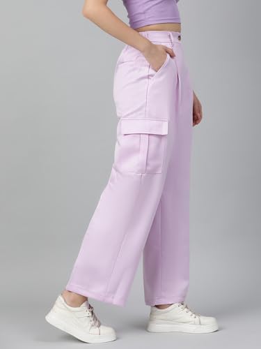 Image of KOTTY Women's High Rise Relaxed || Straight || Joggers Fit Cargo's for Pants || Trousers