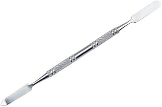 Healifty Stainless Steel Double Spatula Ointment Spatula for Make Up Pallets (Silver)