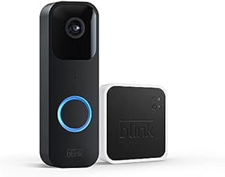 Blink Video Doorbell + Sync Module 2 | Two-year battery life, Two-way audio, HD video, motion and chime app alerts and Alexa enabled — wired or wire-free (Black)