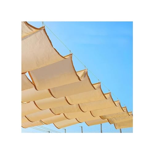 Toldo retráctil ondulado para pérgola y techo exterior personalizable 3