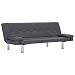 Produktbild vidaXL Schlafsofa mit 2 Kissen Couch Schlafcouch Gästebett Bettsofa Klappsofa Sofa Schlaffunktion Sofagarnitur Couchgarnitur Grau Kunstleder