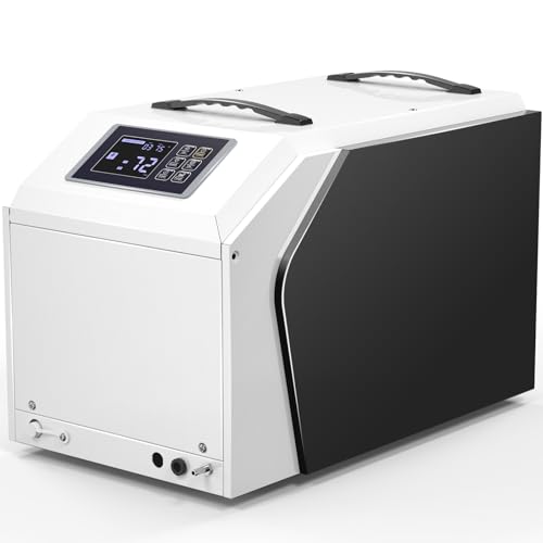130 Pints Commercial Dehumidifier with Pump & Drain Hose, Crawl Space Dehumidifier for Basement, Industrial, Garage, Home, Cover Up to 6000Sq Ft Large Smart Dehumidifiers Whole House Dehumidifiers