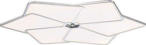 Eurofase 34109-014 Oliti Fanned Ultra Thin Panels LED Flush Mount Ceiling Light, 1-Light 25 Watt, 2"H x 23"Dia, Chrome