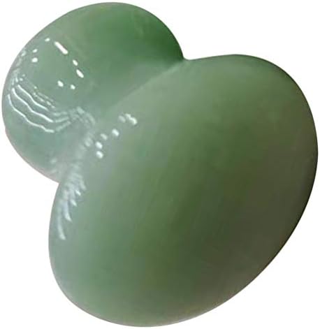 LEORX Gua Sha Massage Tool Round Mushroom Head Shape Jade Massager Spa Scraping Stone Back Neck Pain Relief Massage Stone for Ladies Men Green