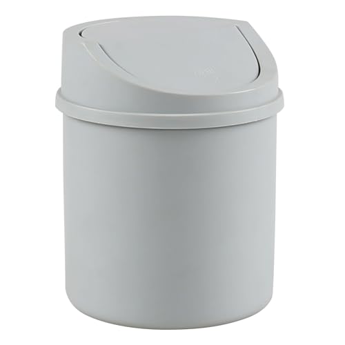 Mini cubo de basura con tapa abatible basculante de 2 litros para residuos diarios