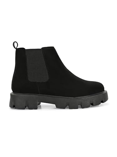 Image of HiREL'S Men's Premium Suede Chelsea Boots|Soft Cushioned Chunky Insole |Slip-Resistance|Dynamic Feet Support|Arch Support Boots| Height Increasing Boots for Men