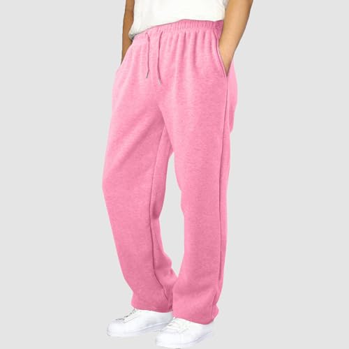 Boys Wide Leg Sweatpants Baggy Elastic Waist Drawstring Athletic Pants Casual Sweat Pants Active Joggers with Pockets 5-16T2
