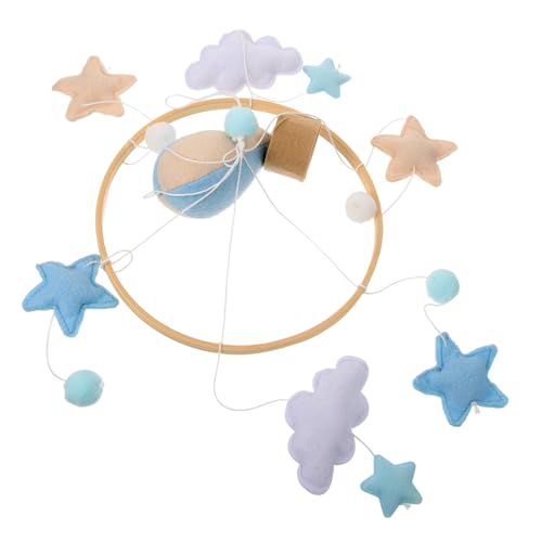Mobile lit garçon fille feutre coloré : suspension montgolfière pour crèche