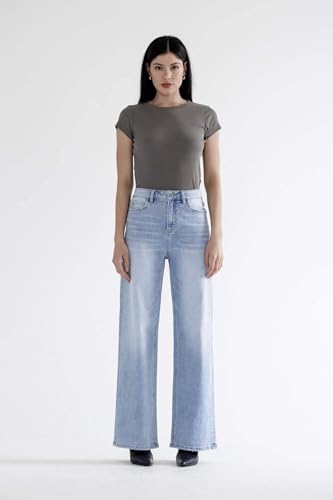 SALT TREE Mica Denim - Super High Rise Straight Leg Loose Fit Jeans - MDP-T32883