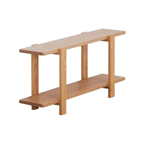 Estantería de madera estrecha de 2 niveles para pie de mesa moderna 2