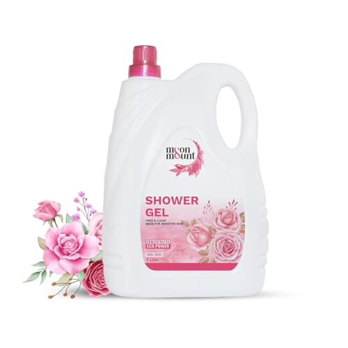 Image of Moon and Mount Hydrating Elixir Body Wash 5L | Coconut & Argan Shower Gel, Cool Rose Scent for Hydrated Skin | Paraben-Free, All Skin Types